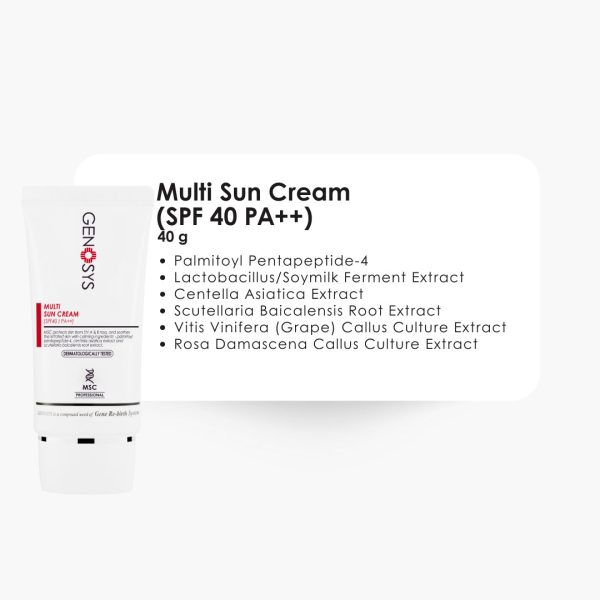 Genosys Multi Sun Cream SPF40 40 ml - Görsel 2